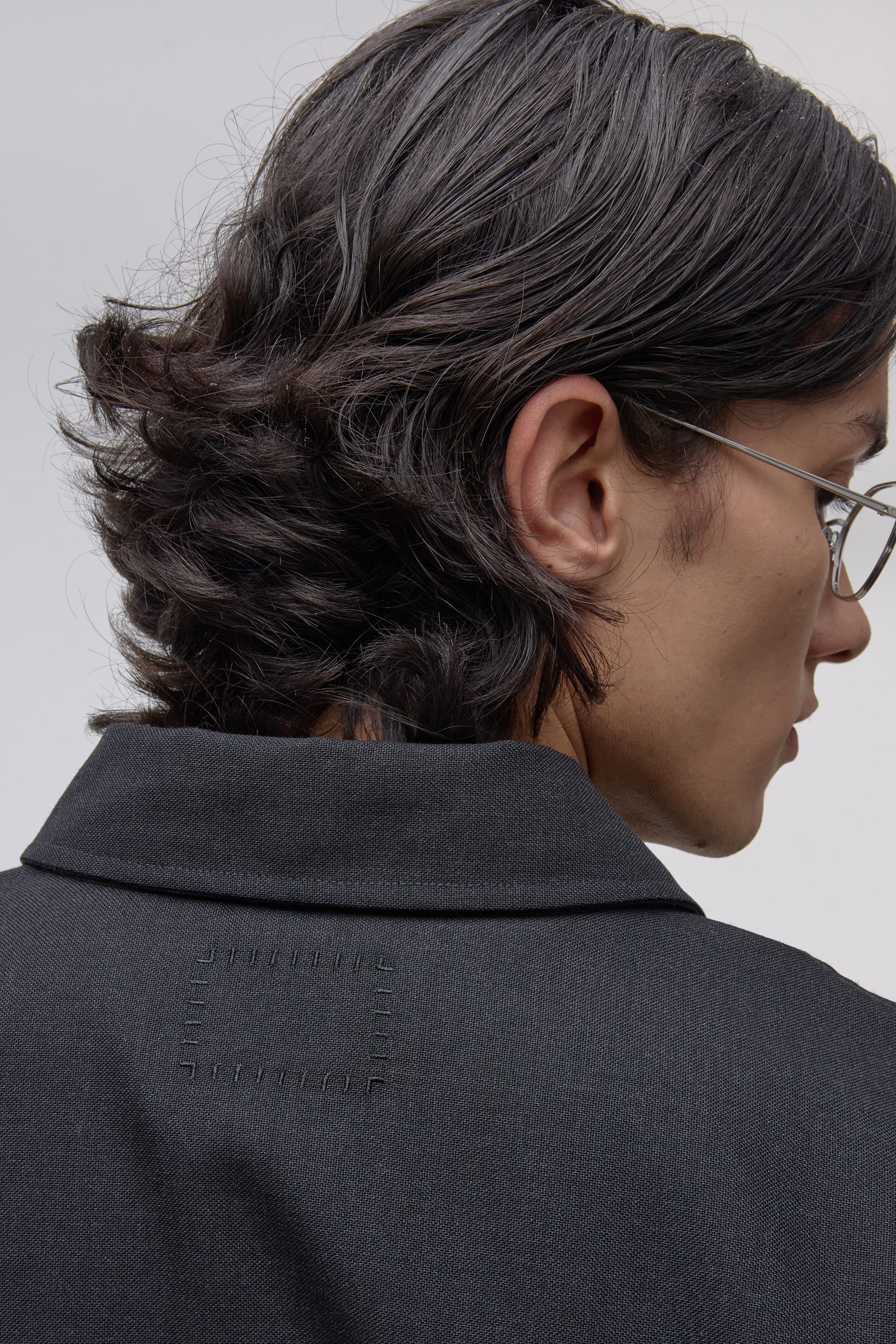 Western Overshirt - Toile de Laine Tropicale - Anthracite Grey